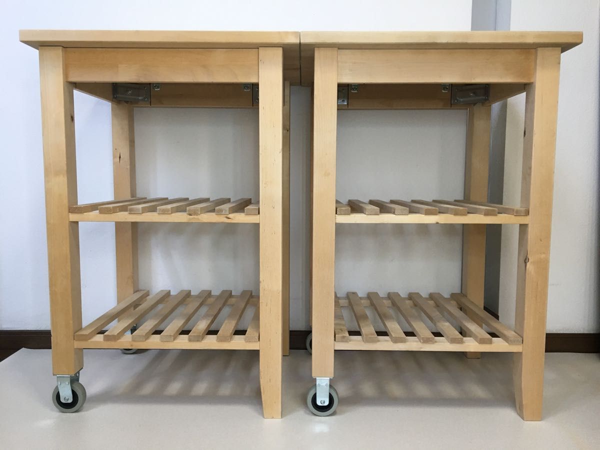 2台セット IKEA BEKVM ベクヴェーム キッチンワゴン キャスター 2台セット IKEA BEKVM ベクヴェーム キッチンワゴン キャスター