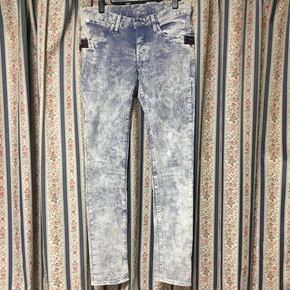  Hysteric Glamour zip карман Chemical Denim тонкий обтягивающий брюки 