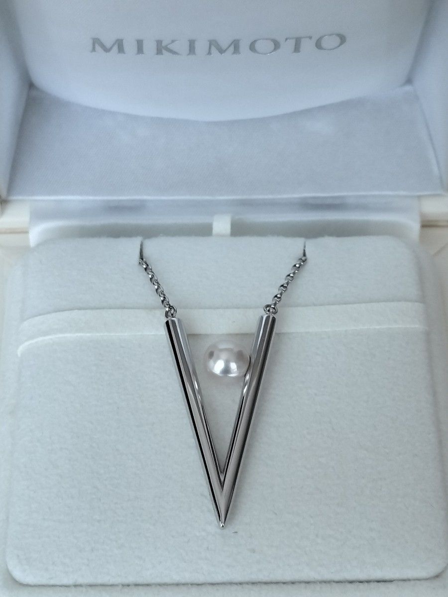 美品 ミキモト MIKIMOTO Vcode Vコード ネックレス ペンダント 美品 ミキモト MIKIMOTO Vcode Vコード ネックレス ペンダント