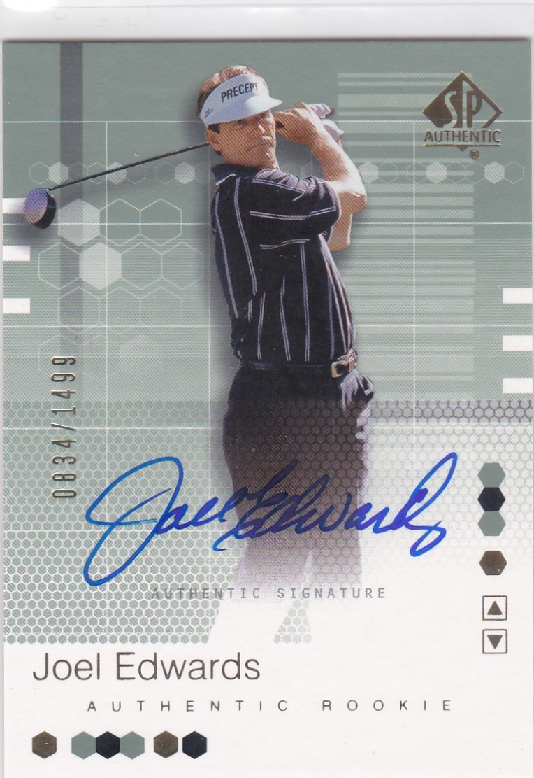 【JOEL EDWARDS】2002 SP Authentic auto GOLF 直筆サイン /1499_画像1