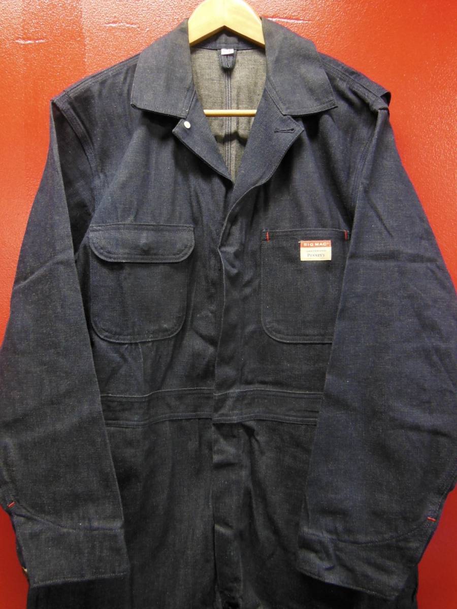 50S60S dead stock Vintage J.C.PENNEY BIG MAC PENNEYS indigo Denim overall coveralls /42R /30S40S