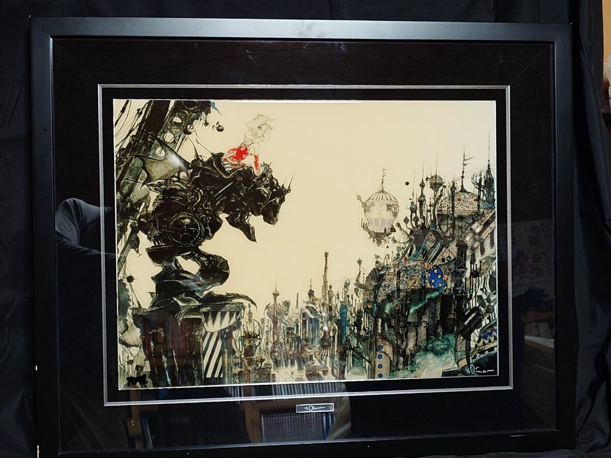 「真作」天野喜孝「花惑-はなまどい」額装 版画 50/250 直筆サイン入り 天野喜孝 『街』 真作 サインあり(天野喜孝 版画 街DXFINAL