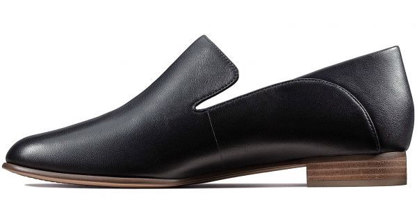 Clarks 26cm フラット ブラック 黒 ローファー レザー 革 ストラップ スリッポン フォーマル バレエ スニーカー パンプス サンダル P21_画像5