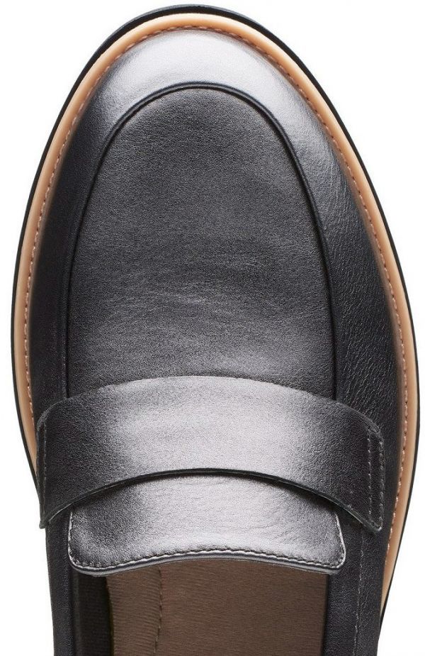 Clarks 25cm Flat Wedge стальной ru металлик кожа спортивные туфли туфли без застежки Loafer балет туфли-лодочки ботинки сандалии P32