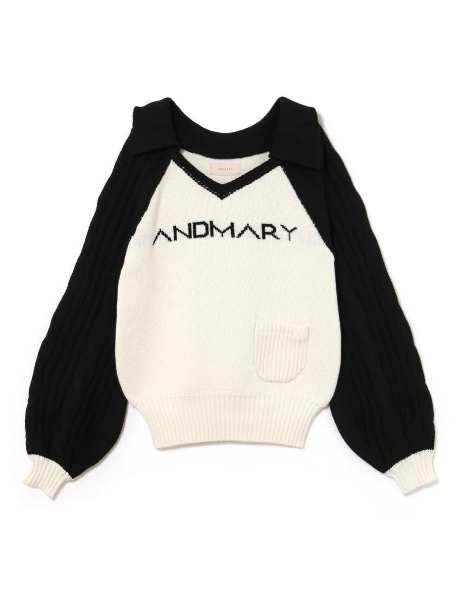 ANDMARRY Marie Knit tops Black アンドマリー ニット 新品未 ANDMARRY Marie Knit tops Black アンドマリー ニット 新品未
