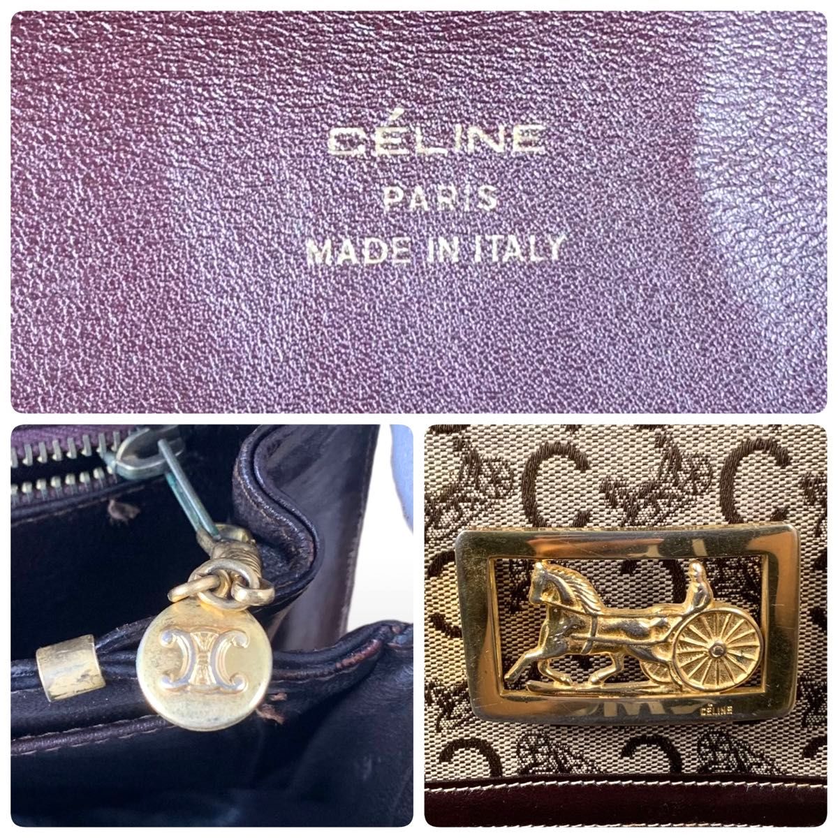 CELINE セリーヌ Cマカダム Cサルキー ショルダーバッグ 馬車柄 CELINE セリーヌ Cマカダム Cサルキー ショルダーバッグ 馬車柄