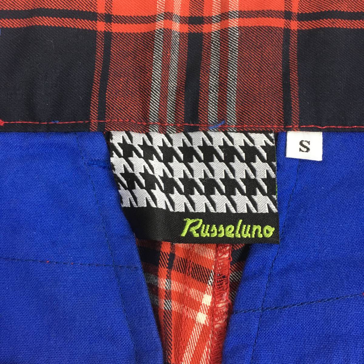 【美品】RUSSELUNO ラッセルノ パンツ Sサイズ レッド/ネイビー/ホワイト タータンチェック RS-11201 ゴルフ_画像9