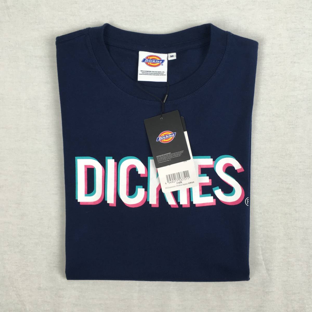 [ new goods ]Dickies Dickies T-shirt navy blue navy M size short sleeves 