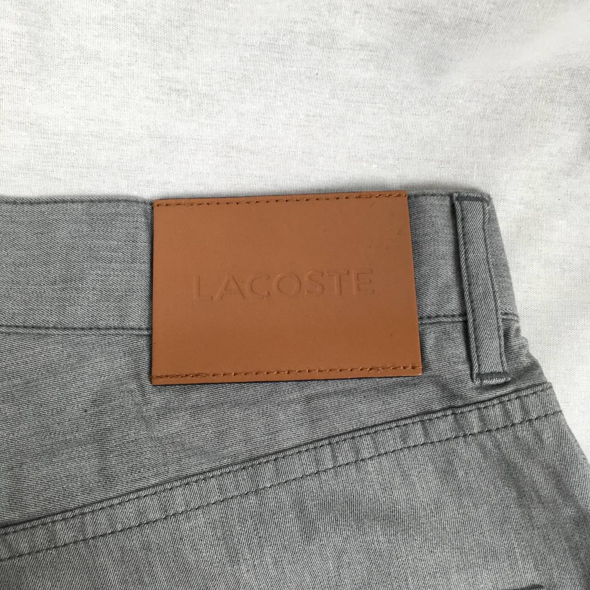 【美品】LACOSTE ラコステ HH080E パンツ グレー サイズ73 ストレート_画像8