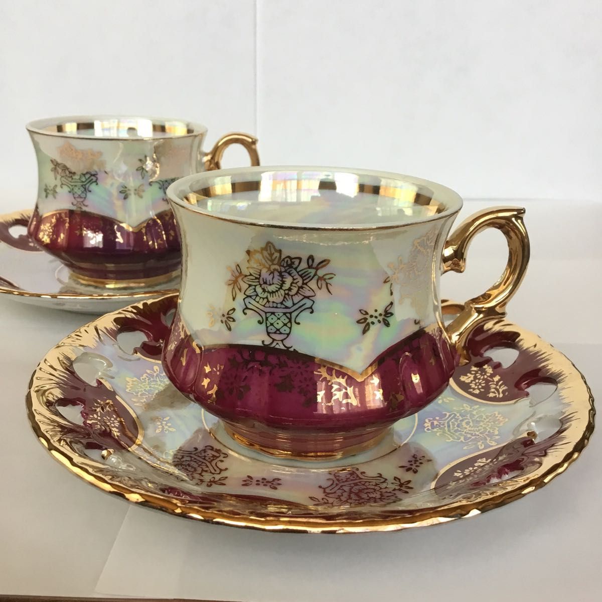 EISIN CHINA カップ・ソーサー 2客セット エイシンチャイナ 金 EISIN CHINA カップ・ソーサー 2客セット エイシンチャイナ 金