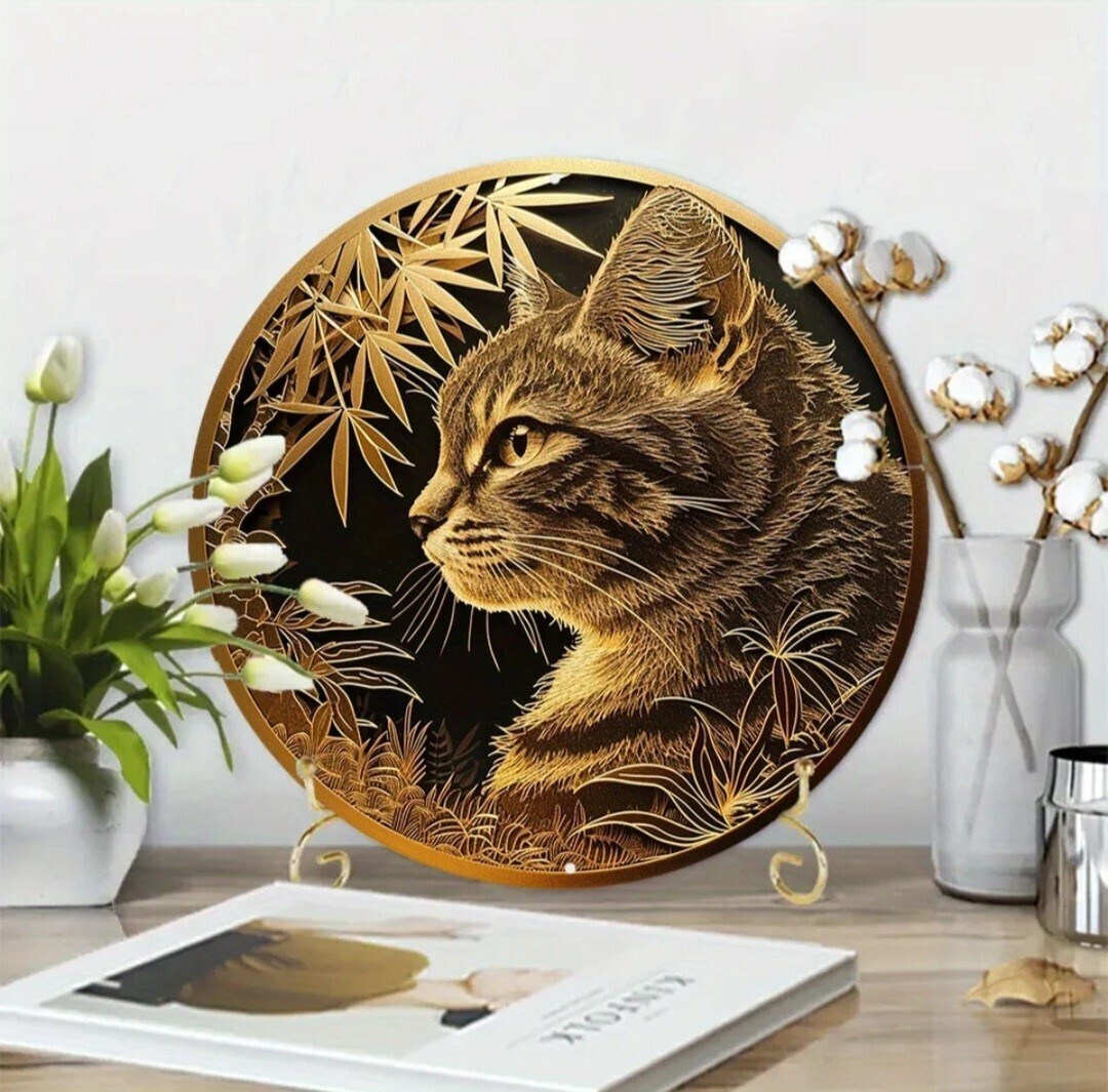 猫の壁飾り メタルウォールアート キジ猫B 猫の雑貨 HANAKO 猫の壁飾り メタルウォールアート キジ猫B 猫の雑貨 HANAKO