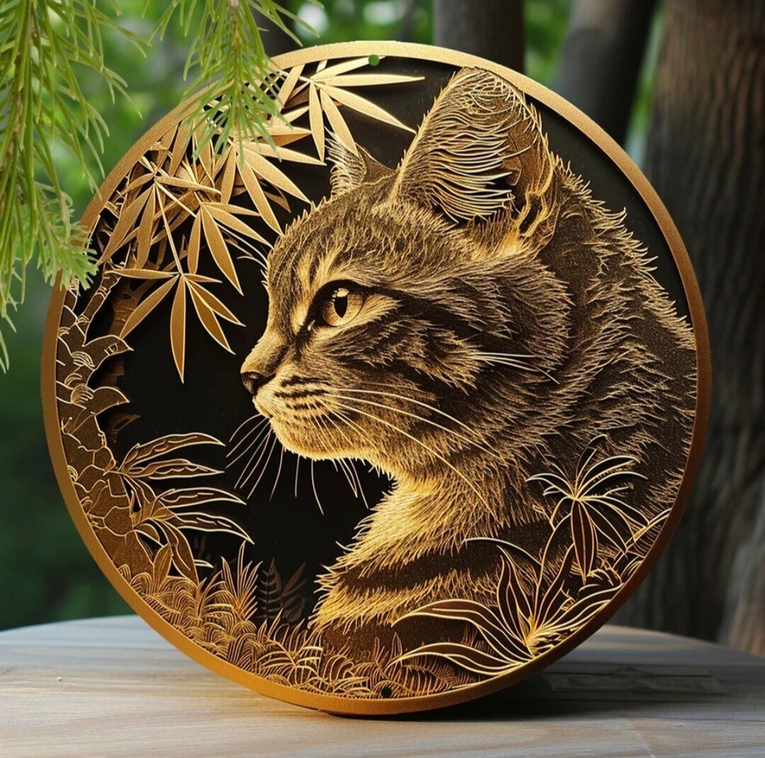 猫の壁飾り メタルウォールアート キジ猫B 猫の雑貨 HANAKO 猫の壁飾り メタルウォールアート キジ猫B 猫の雑貨 HANAKO