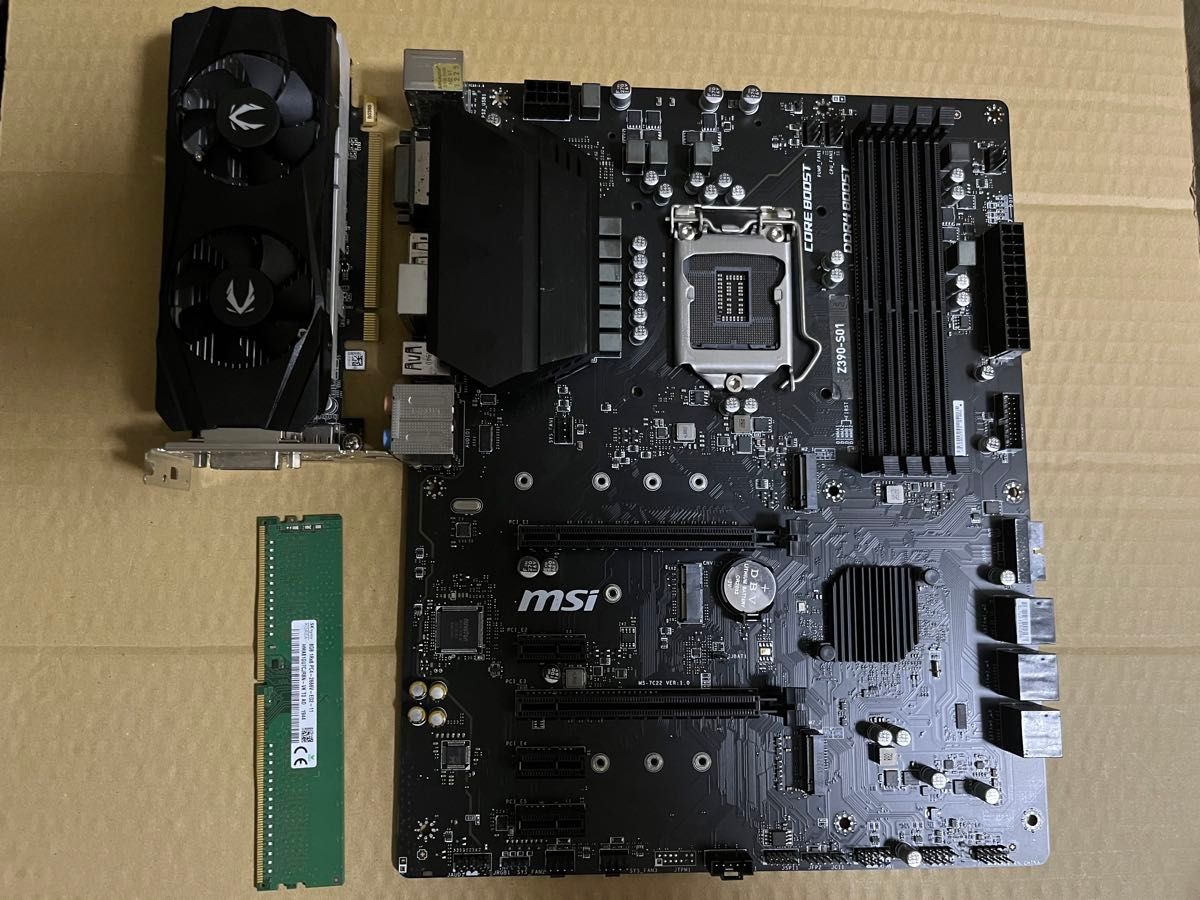 Z390-S01 DDR4 2666 8GB GTX1650 LP マザーボード グラボメモリ Z390-S01 DDR4 2666 8GB GTX1650 LP マザーボード グラボメモリ