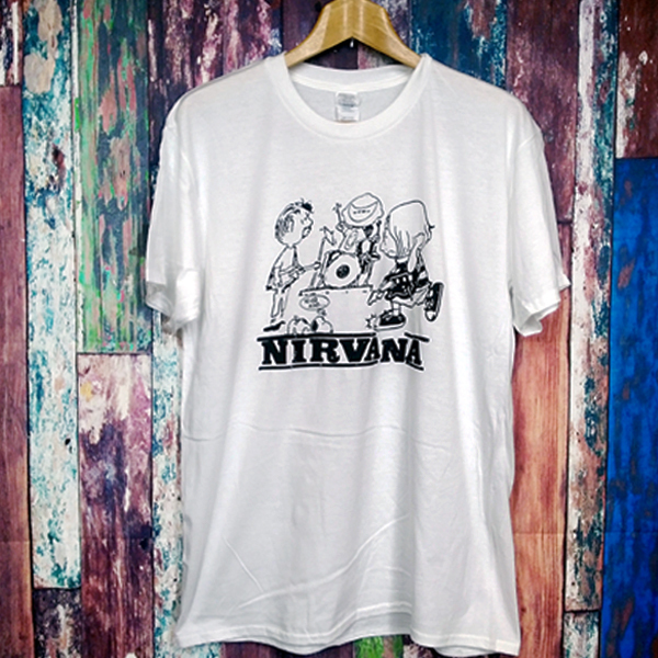 送込　 SNOOPY ft NIRVANA　半袖Tシャツ　白　XLサイズ