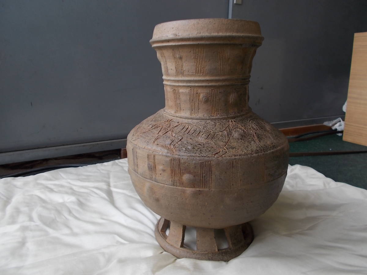 三国新羅時代の長頸壺 置物 骨董品 文化財_画像8