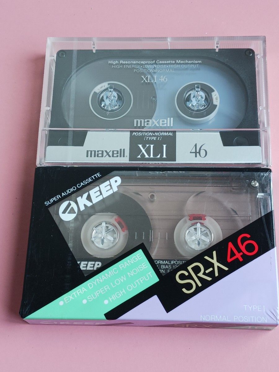 未開封品2本セット カセットテープ maxell XLI46 KEEP SR-X46 未開封品2本セット カセットテープ maxell XLI46 KEEP SR-X46