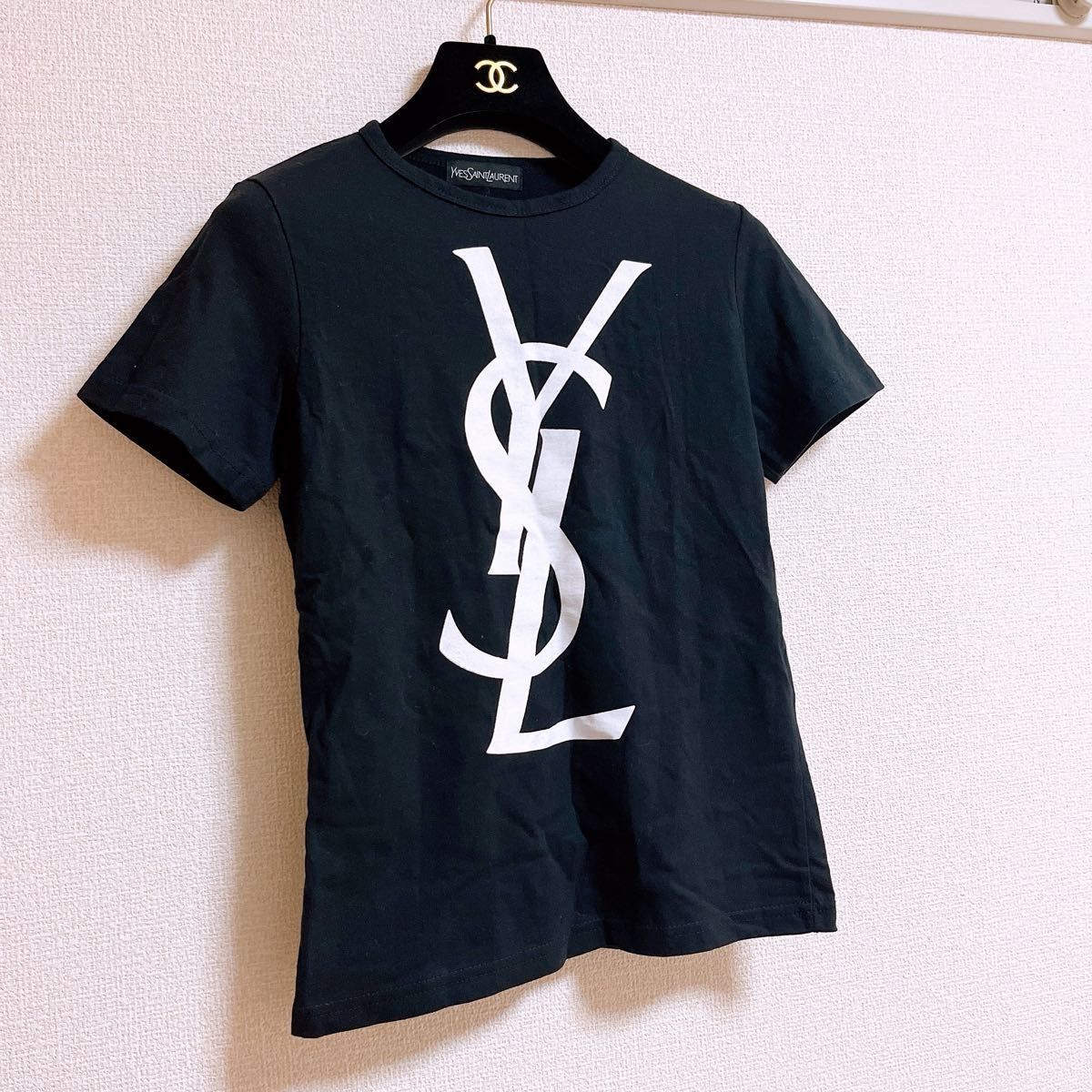即購入大歓迎^ ^【美品】イヴ・サンローラン ロゴTシャツ 即購入大歓迎^ ^【美品】イヴ・サンローラン ロゴTシャツ