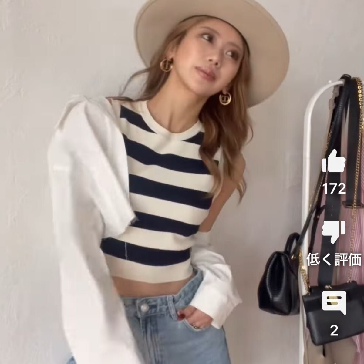 ZARA 完売品 クロップドニットトップス ボーダー ストライプ ZARA 完売品 クロップドニットトップス ボーダー ストライプ