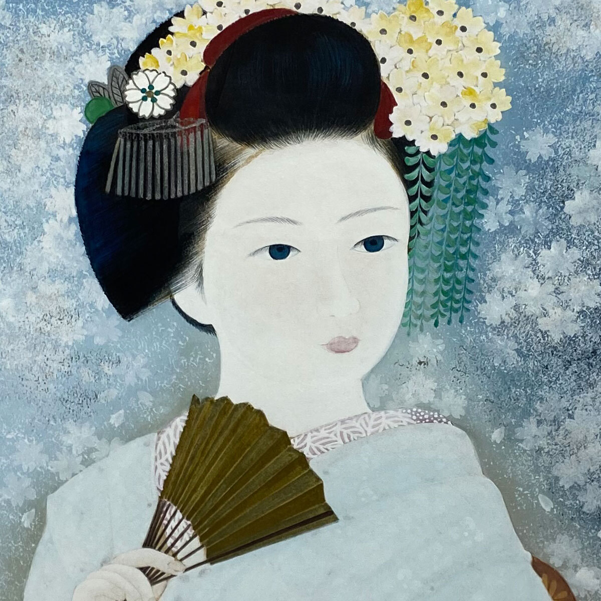 nn0505 真作 中尾淳 舞妓 舞妓画 絵 美人図 日本画 絵画 落款 艷 nn0505 真作 中尾淳 舞妓 舞妓画 絵 美人図 日本画 絵画 落款 艷
