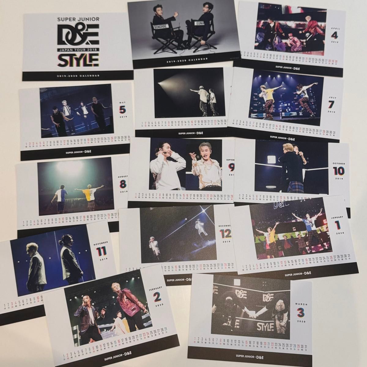 SUPER JUNIOR D&E 2019-2020 卓上カレンダー