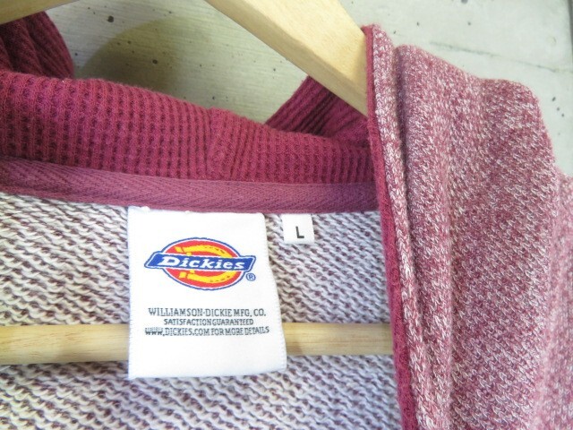 027m103◆良品です◆DICKIES ディッキーズ 霜降り スウェットパーカー L/トレーナー/ワークシャツ/ジャケット/パンツ/オールインワンツナギ_画像10