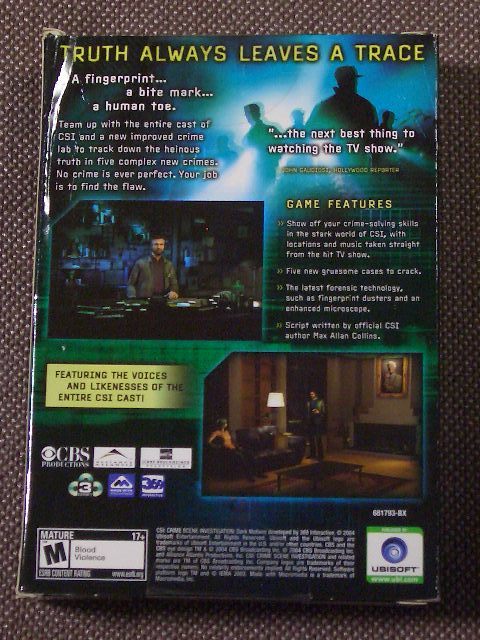 CSI: Dark Motives (Ubi Soft U.S.) PC CD-ROM