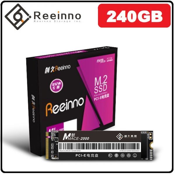 ★新品!!最安値★Reeinno SSD M.2 NVMe PCI-E 240GB 3D 高速 NAND TLC 内蔵型 Mace2000-960 デスクトップ ノートパソコン DE041_画像1