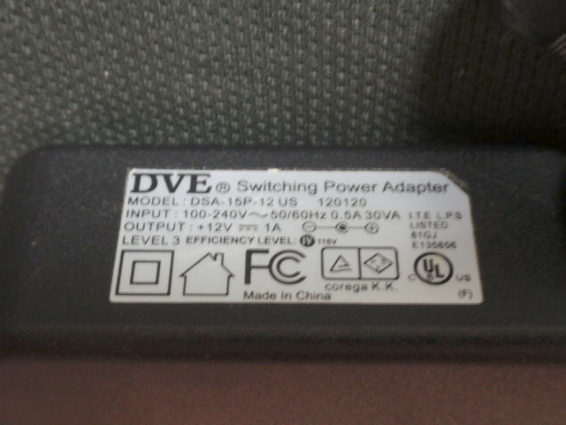 DVE AC adapter DSA-15P-12 US (12V 1A) postage 198 jpy from 