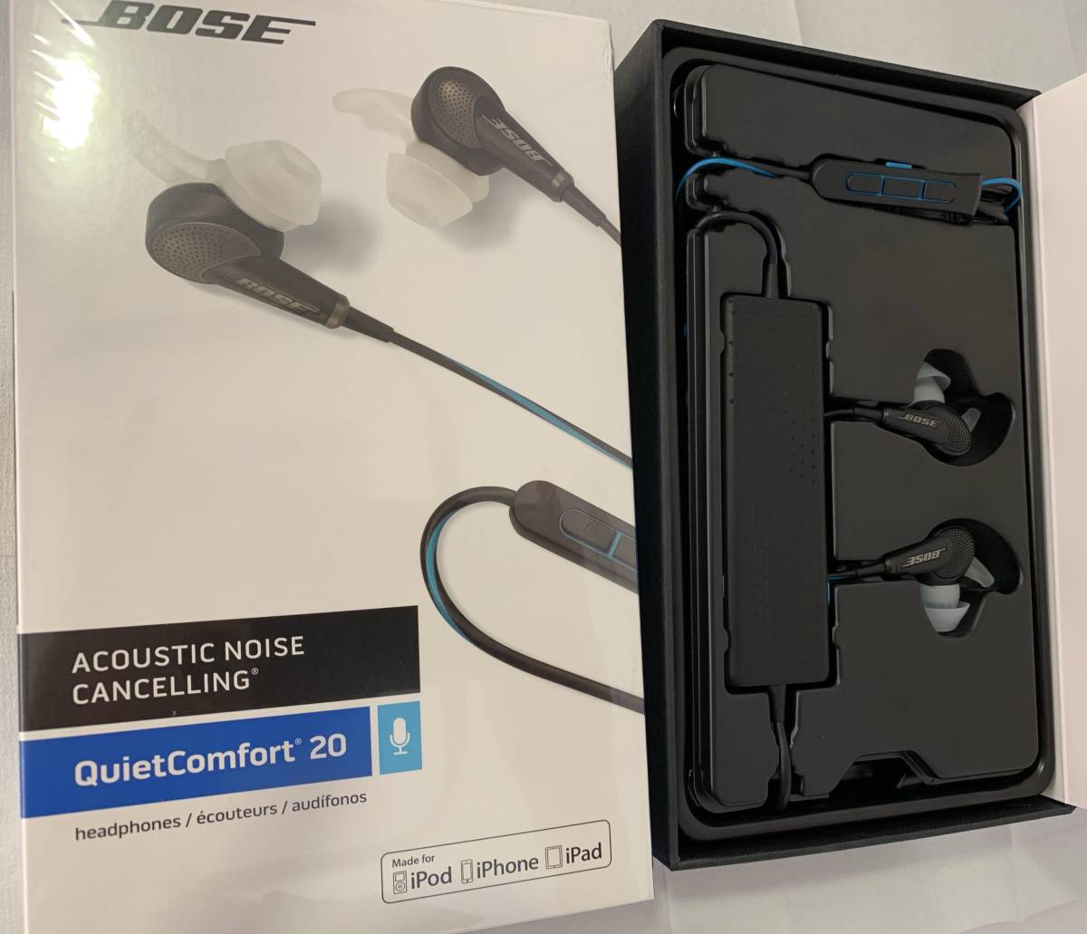 Bose QuietComfort20 noizukyanseringu 耳機耳機iPhone對應 QC20運費免費1日元開始中古美品新貨同樣    原文:Bose QuietComfort20 ノイズキャンセリング イヤホン イヤフォン iPhone対応 QC20 送料無料 1円スタート　中古美品　新品同様