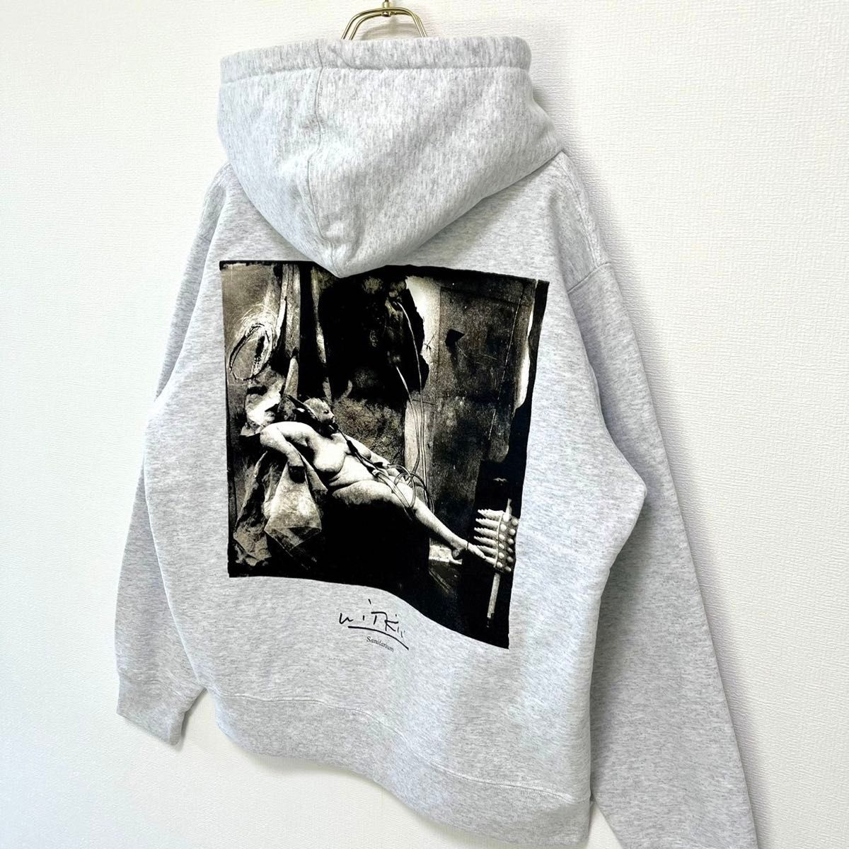 美品 supreme 20AW バックプリントパーカー グレー Mサイズ 美品 supreme 20AW バックプリントパーカー グレー Mサイズ