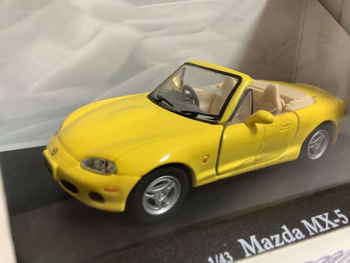  Mazda 2 поколения Roadster NB1 NB2 NB6C NB8C MX-5 1998 год ~2005 год 1/43 примерно 9.2cm Hongwell желтый бежевый тент миникар стоимость доставки Y350