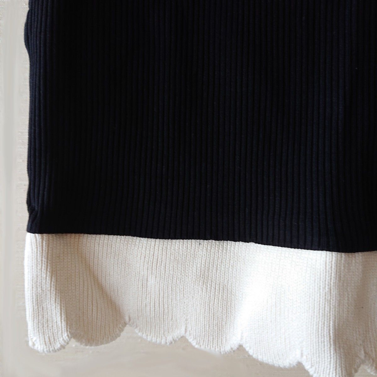 ZARA ザラ コントラストリブトップス&スカート Mサイズ ZARA ザラ コントラストリブトップス&スカート Mサイズ