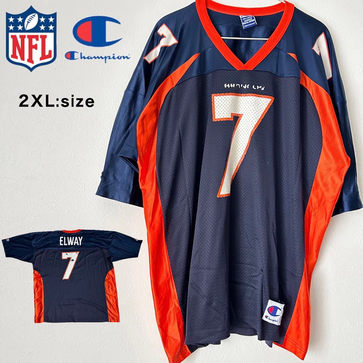 Champion】NFL ブロンコスチームシャツ アメフトゲームシャツ Champion】NFL ブロンコスチームシャツ アメフトゲームシャツ