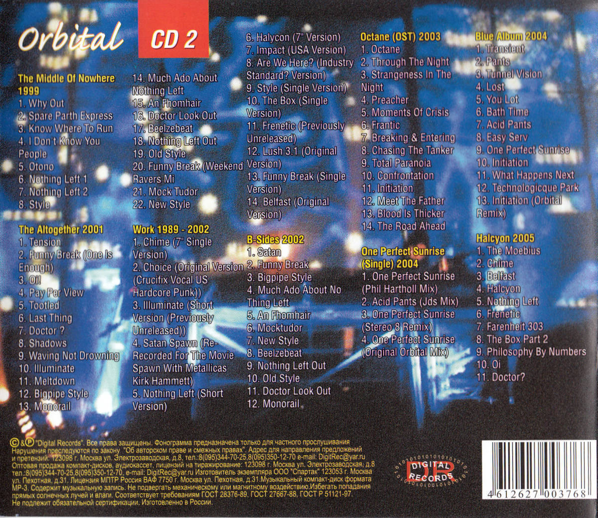 【MP3-CD】Orbital オービタル 2CD 18アルバム 172曲収録_画像3