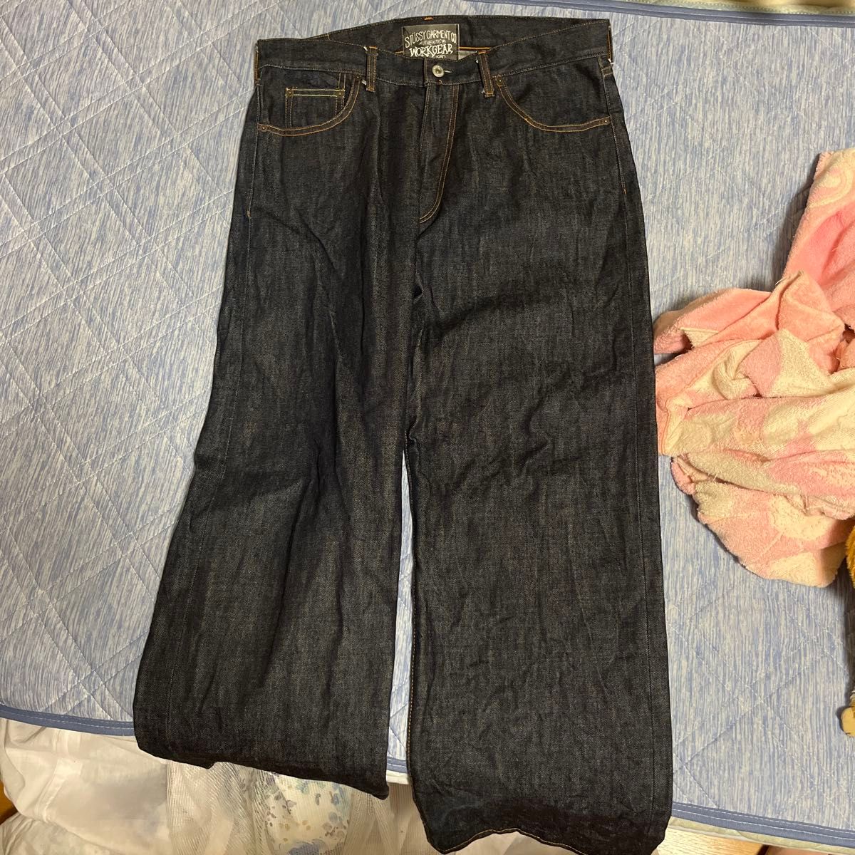 00s old stussy リジット 濃紺 ワイドバギーデニム|Yahoo 00s old stussy リジット 濃紺 ワイドバギーデニム|Yahoo