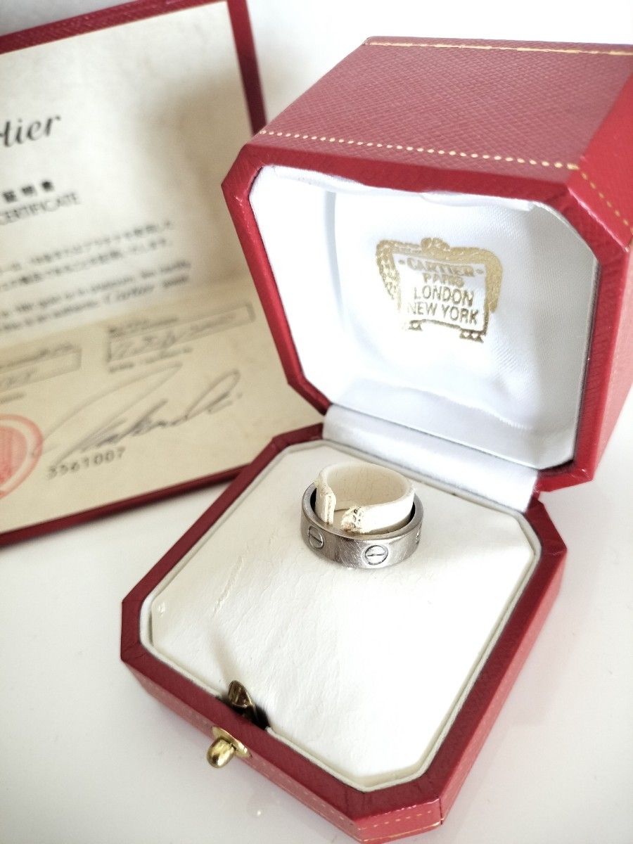 カルティエ ラブリング サイズ52 中古リングケース 証明書あり カルティエ ラブリング サイズ52 中古リングケース 証明書あり