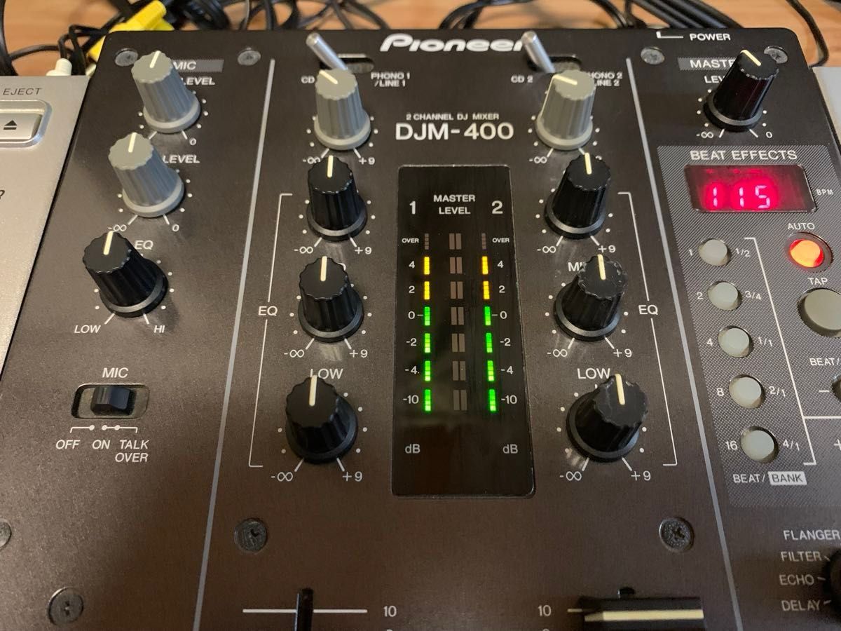 美品】Pioneer DJM-400 CDJ-200 x2台 動作確認済み ケーブルあり 美品】Pioneer DJM-400 CDJ-200 x2台 動作確認済み ケーブルあり