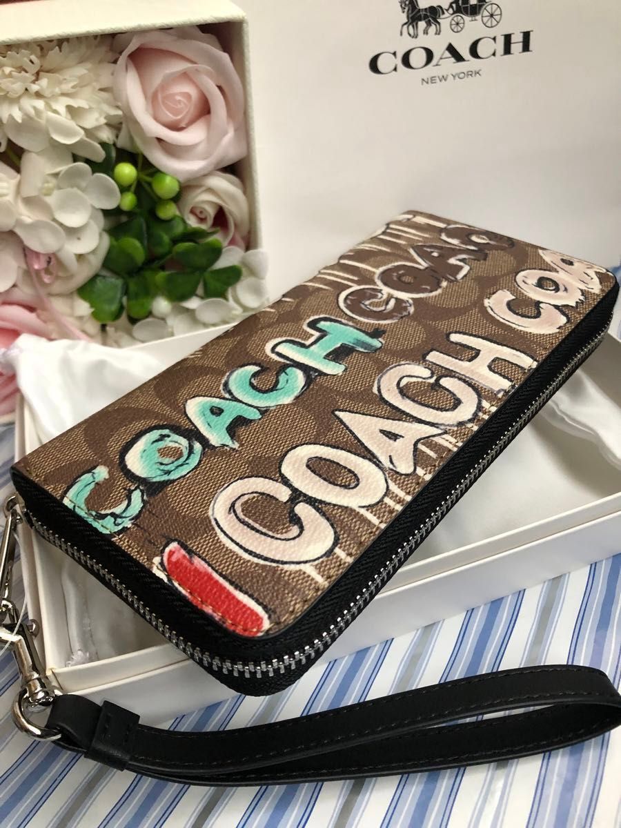 新品未使用COACHコーチ 長財布 メンズレディース マルチペイント 新品未使用COACHコーチ 長財布 メンズレディース マルチペイント