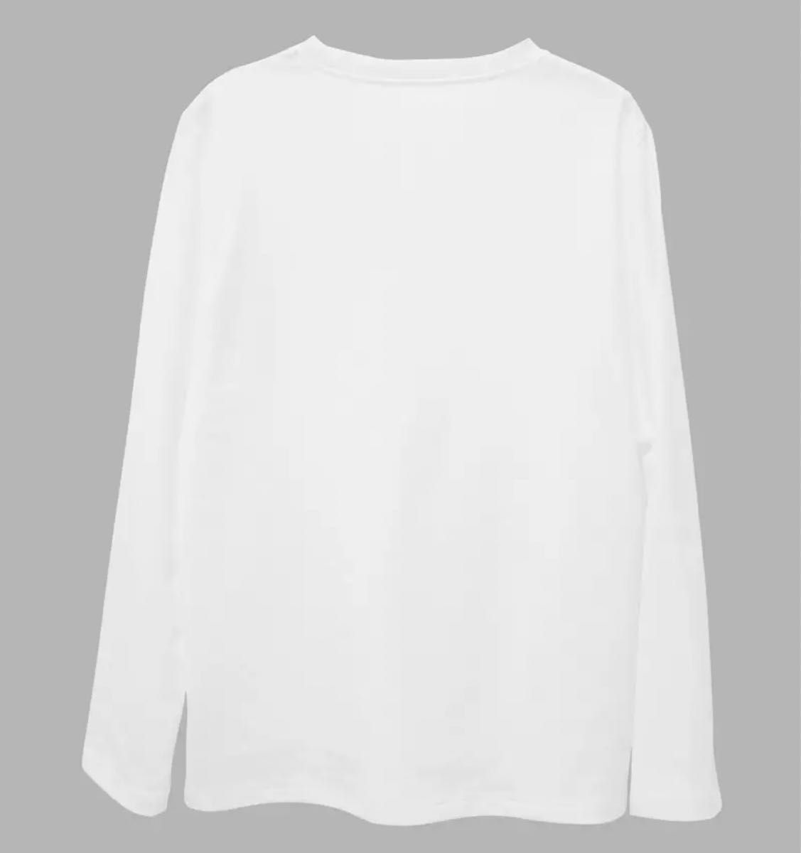 長袖Tシャツ トップス ロンT レディース L ホワイト 白 無地 長袖Tシャツ トップス ロンT レディース L ホワイト 白 無地
