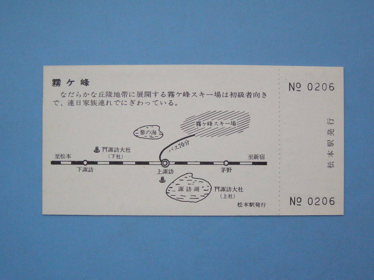 切符 鉄道切符 記念切符 国鉄 軟券 入場券 信州冬山シリーズ 松本駅 まとめて 5枚 袋付 1970 長野鉄道管理局 (A23)_画像7