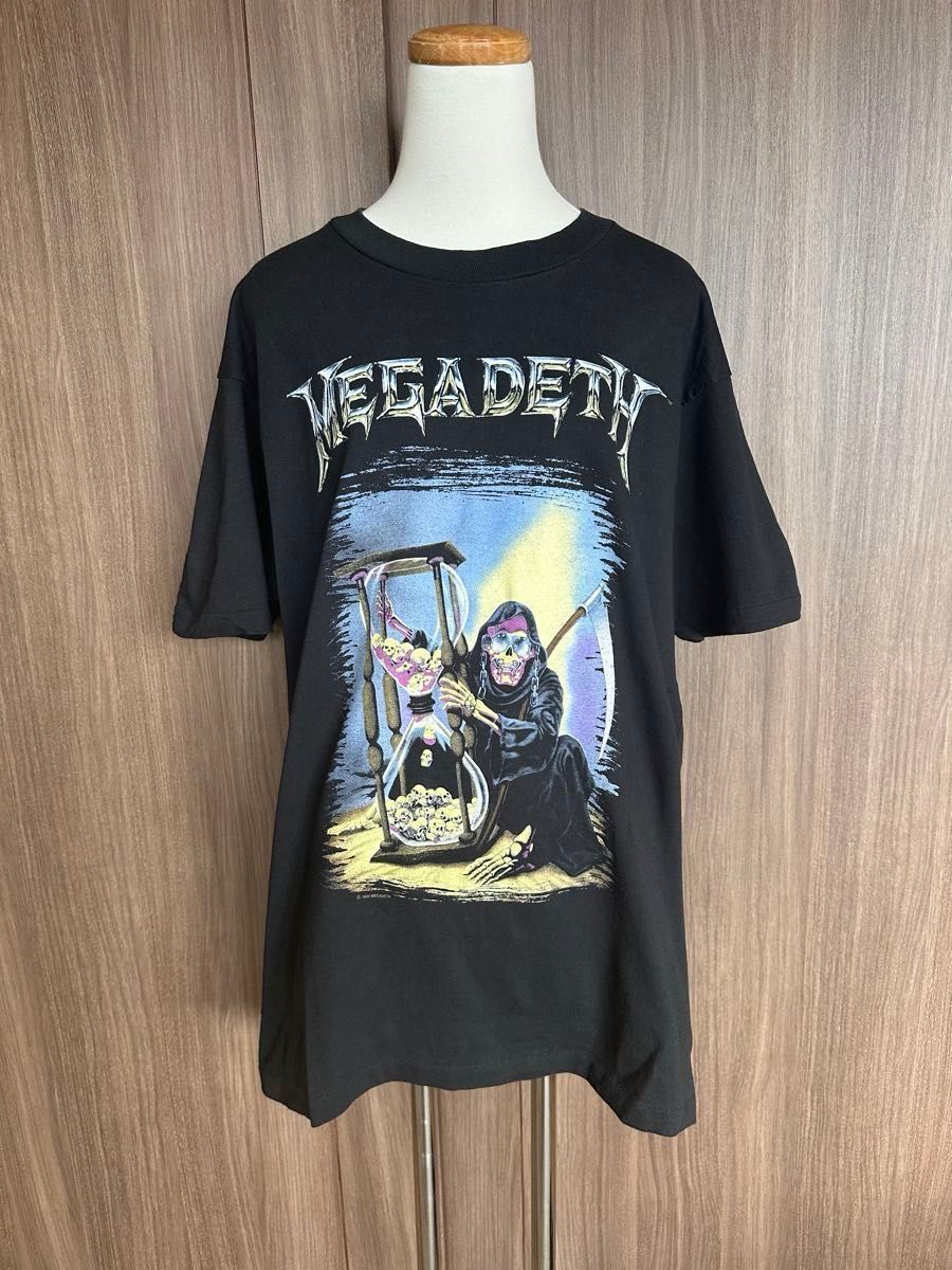 Mega Deth メガデス2サイド プリントXL Giant USA タグシングル Mega Deth メガデス2サイド プリントXL Giant USA タグシングル