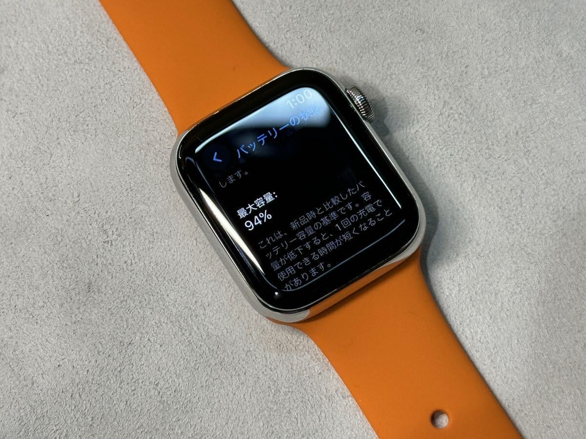 ☆即決 美品 Apple watch エルメス シリーズ4 アップルウォッチ HERMES Series4 40mm ステンレス  GPS+Cellularモデル 376