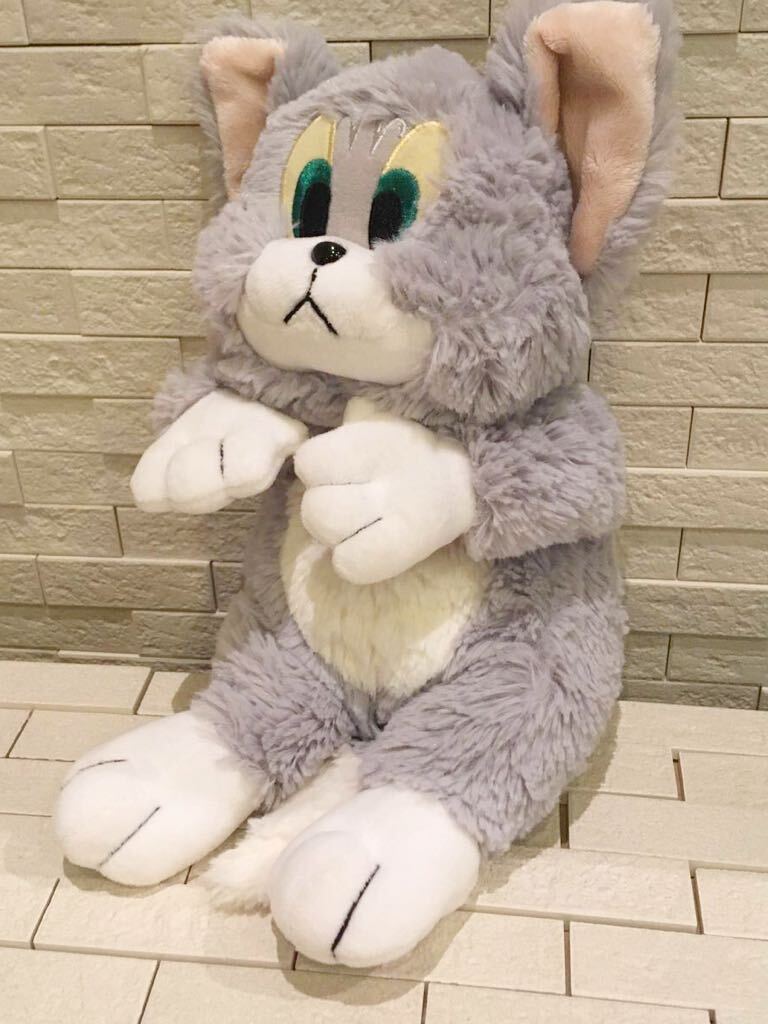 美品　トムとジェリー　ぬいぐるみ　あそんで！トム　セキグチ　約35cm