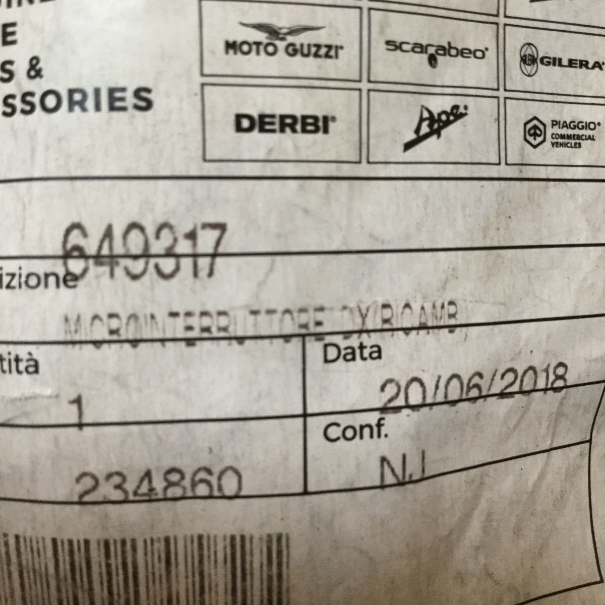 649317 234860 98.5029.40 110441833 BREMBO ブレンボ スイッチ ブレーキ 純正 部品 パーツ 外車 nj 車種不明