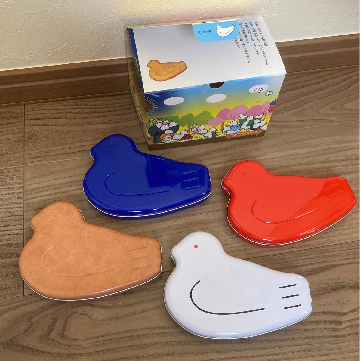 鳩サブレ缶 130周年記念 4缶セット 限定品 鳩サブレー 外箱 鳩サブレ缶 130周年記念 4缶セット 限定品 鳩サブレー 外箱