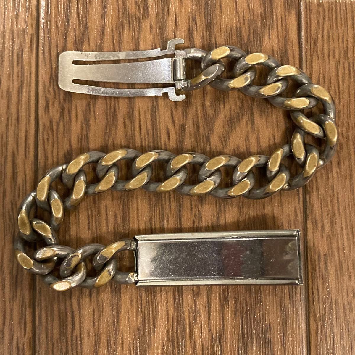 US ヴィンテージ Speidel USA IDブレスレット DAVID TWILLEY RHODIUM ELECTRIPLATE US ヴィンテージ Speidel USA IDブレスレット DAVID TWILLEY RHODIUM ELECTRIPLATE