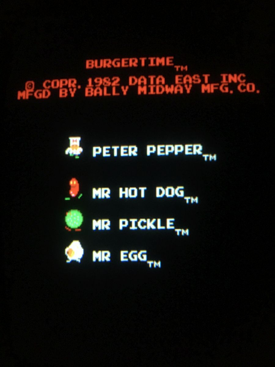 バーガータイム 海外版 動作OK データイースト Bally Midway
