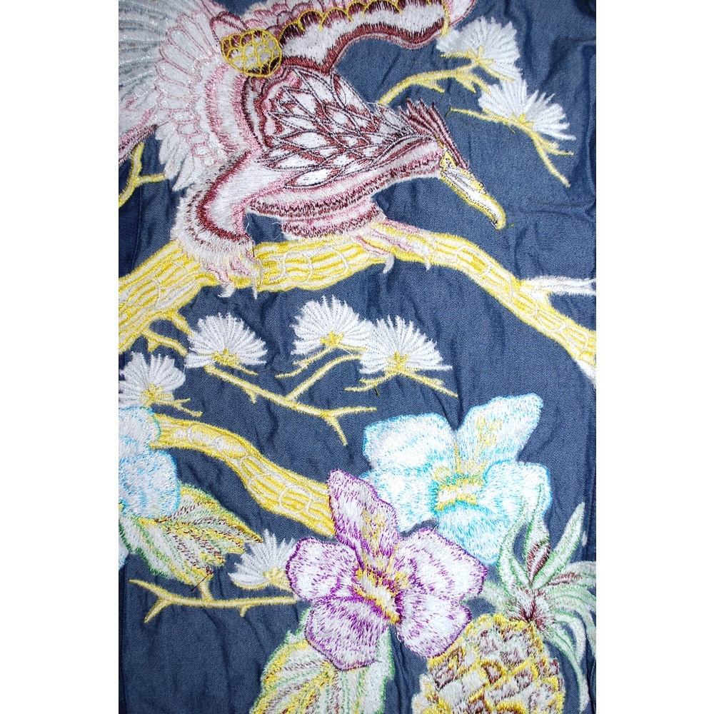 39★圧巻★豪華★鷹★刺繍★コレクターズアイテム★デニム シャツ★２００５年春夏★ドルチェ＆ガッバーナ★DOLCE&GABBANA★05SS新品 38 40