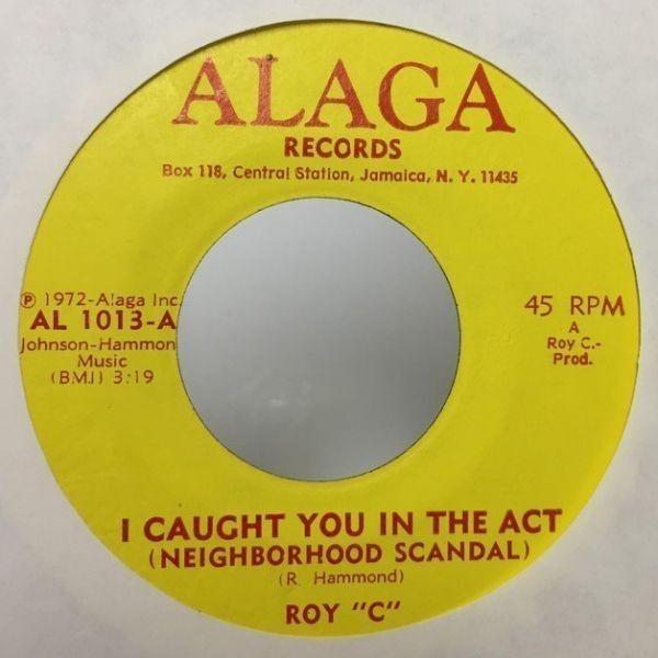 ROY C/I CAUGHT YOU IN THE ACT シングルレコード_画像1