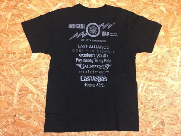 DENGEKI 電撃VAP パンク ロック バンド フェス OGRE YOU ASSHOLE eastern youth coldrain 半袖Tシャツ メンズ S 黒_画像3